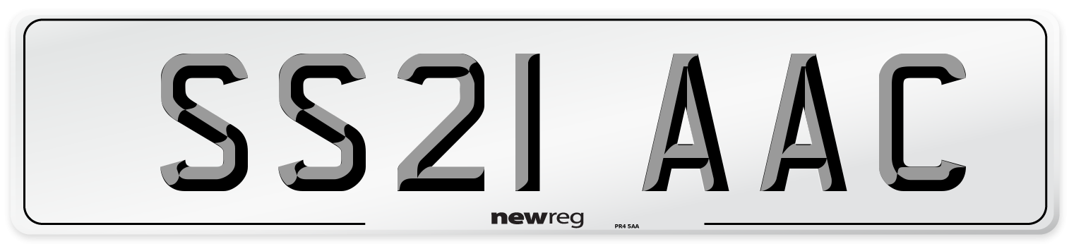 SS21 AAC Number Plate from New Reg